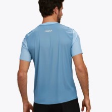 Camiseta Hoka Manga corta Airolite Run hombre azul logo Hoka espalda