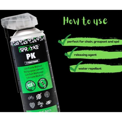 Spray lubricante sprayke PK Smart Bike multiuso como utilizar