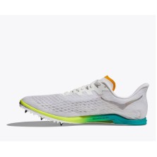 Zapatillas Hoka Cielo X 2 MD Unisex White / Ceramic blanca celeste y naranja cara interna 2