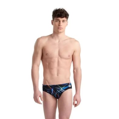 bañador arena  slip Swim Briefs hombre Allover negro/multicolor frontal