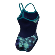 Bañador de natación arena Hero Camo Mujer Azul oscuro frontal