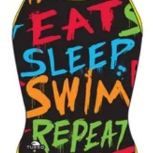 Bañador de natación Turbo Eat Sleep Swim tira fina mujer Multicolor
