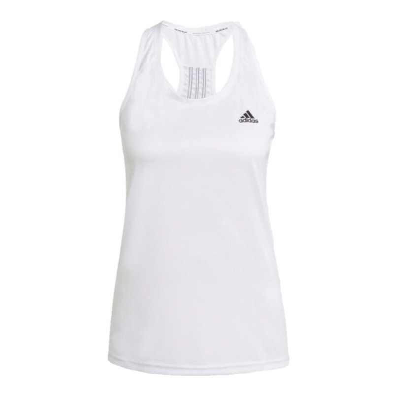 Camiseta tirantes Adidas Primeblue Designed 2 Move Blanca Mujer