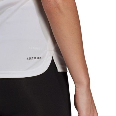 Camiseta tirantes adidas Primeblue Designed 2 Move Blanca Mujer trasera