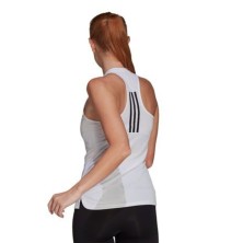 Camiseta tirantes adidas Primeblue Designed 2 Move Blanca Mujer espalda