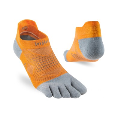 Calcetines Run Lightweight No-Show naranja Injinji