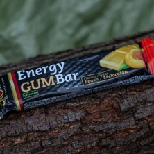 Barrita Energy Gum Bar melocotón Crown nutrition presentación