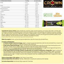 Barrita Energy Gum Bar lima limón con cafeina crown nutrition