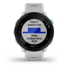 Reloj GPS Garmin Forerunner 55 blanco pantalla suggestion