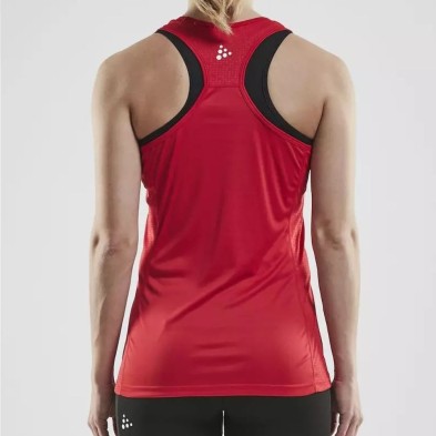 Camiseta tirantes Rush mujer roja Craft espalda