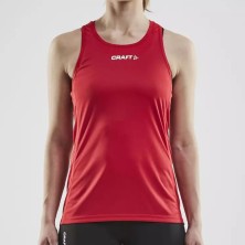 Camiseta tirantes Rush mujer roja Craft delante