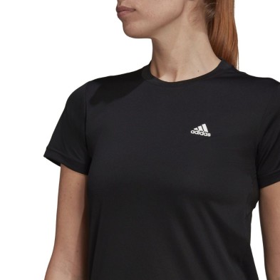 Camiseta manga corta Designed 2 Move 3 rayas Mujer Negra adidas