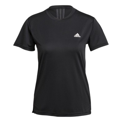 Camiseta manga corta Designed 2 Move 3 rayas Mujer Negra adidas