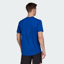 Camiseta manga corta Aeroready Designed 2 Move hombre azul royal blue  adidas