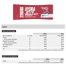 Gel Energético Hydrajelly salty Cherry Salty 226ers cereza salada tabla nutricional