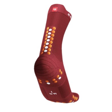 Calcetines compressport Pro Racing V4.0 Run High  marrón y naranja