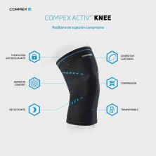 Rodillera de compresión Compex Activ' Knee características