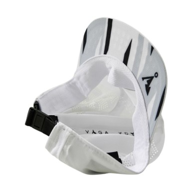 Gorra Running VAGA Feather Racing Cap White / Mist grey / Black BLANCA