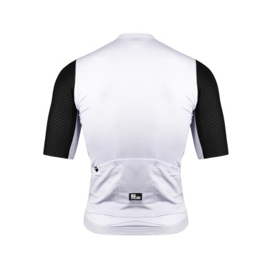 Maillot manga corta Mobel S-Pro blanco y negro bolsillos