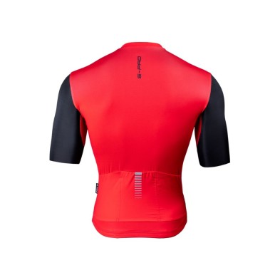 Maillot manga corta Mobel S-Pro Rojo espalda bolsillos