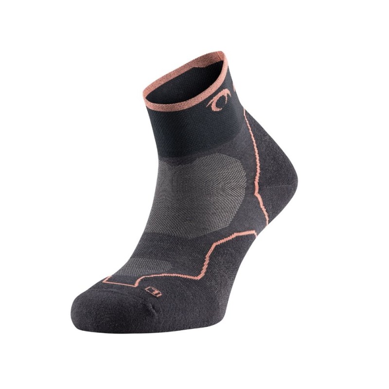 Calcetines Desafio Three unisex Negro/coral lurbel rosa y negro