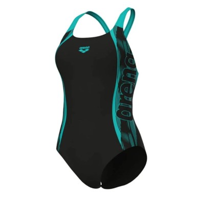 Bañador de natación Swim Pro Back Graphic Mujer Black / Water arena