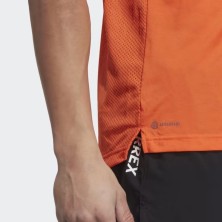 Camiseta manga corta Terrex Agravic Trail Running hombre naranja adidas