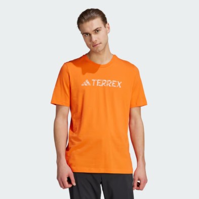 Camiseta manga corta Terrex Logo Tee Hombre Semi Impact Orange adidas naranja algodon