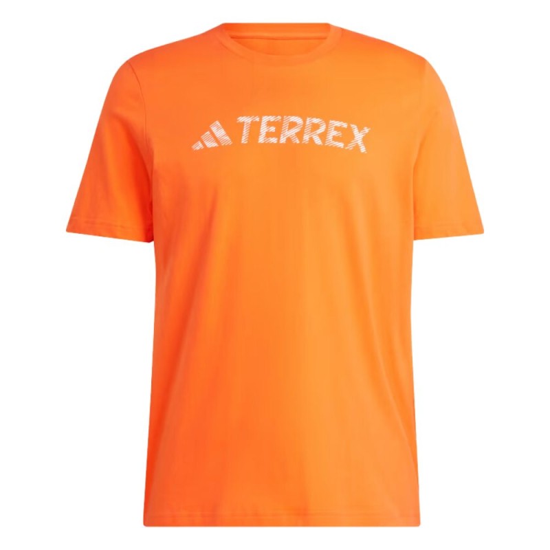 Camiseta manga corta Terrex Logo Tee Hombre Semi Impact Orange adidas naranja algodon