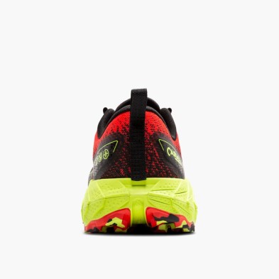 Zapatillas trail Cascadia 18 Hombre  Cherry Tomato/Lime/Black brooks roja amarilla negra