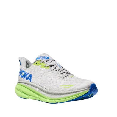 Zapatillas Clifton 9 hombre Stardust / Electric Cobalt HOKA GRIS VERDE