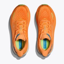 Zapatillas Clifton 9 hombre Solar Flare / Lettuce hoka naranja