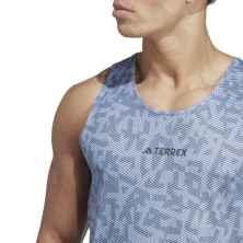 Camiseta manga corta Terrex Agravic Tank hombre Azul adidas