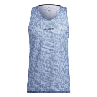 Camiseta manga corta Terrex Agravic Tank hombre Azul adidas