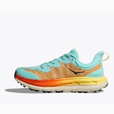 Zapatillas Mafate Speed 4 Mujer Cloudless / Sherbet HOKA NARANJA CELESTE TURQUESA