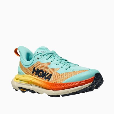 Zapatillas Mafate Speed 4 Mujer Cloudless / Sherbet HOKA NARANJA CELESTE TURQUESA