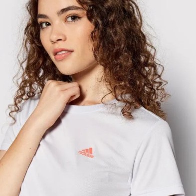 Camiseta W 3S TEE Mujer Dash Grey / Semi Turbo adidas gris