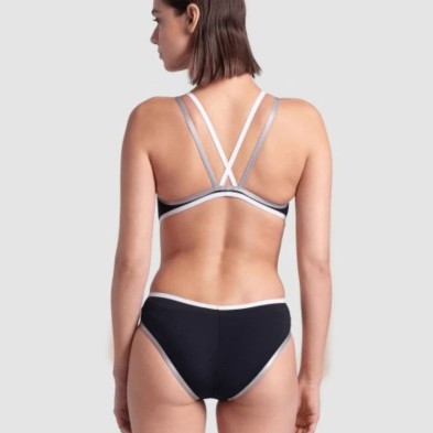 Bañador de natación One Double Cross Back Mujer black Silver