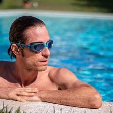 Gafas de natacion Zoggs Predator Flex Smaller gris azul acción