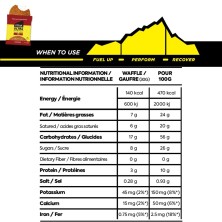 Gofres Ultra Energy 30g Sirope de Arce nÄAK WAFFLE TABLA NUTRICIONAL