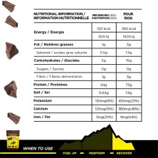 Proteína en Polvo Ultra Recovery 500g Chocolate  NÄAK Tabla nutricional