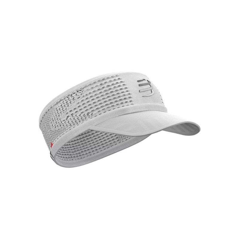 Headband Compressport Spiderweb On/Off con visera White