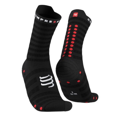 Calcetines Compressport Pro Racing V4.0 Ultralight Run High Black/Red par