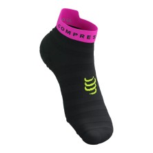 Calcetines Compressport Pro Racing v4.0 Ultralight Run Low Black/Yellow/Pink