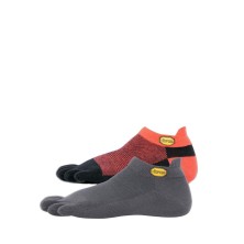 Pack 2 pares Calcetines Vibram 5TOE Athletic No Show Dark Grey-Red Black