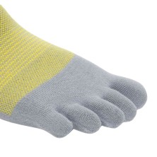 Pack 2 pares de calcetines Vibram 5 fingers Athletic No Show Light Yellow Grey