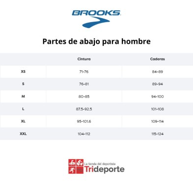 Brooks tallaje parte de abajo hombre