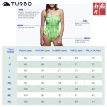 Turbo tabla tallas bañadores mujer Revolution Sirene Pro Racer Wave Control Swim