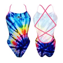 Bañador de natación Turbo Sirene Swirl Mujer Multicolor delante y detrás