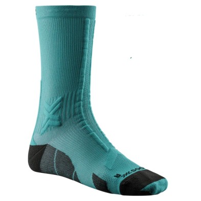 Calcetines X-Bionic-X-Socks Trailrun Discover Crew Lake Green/Sunset Blue